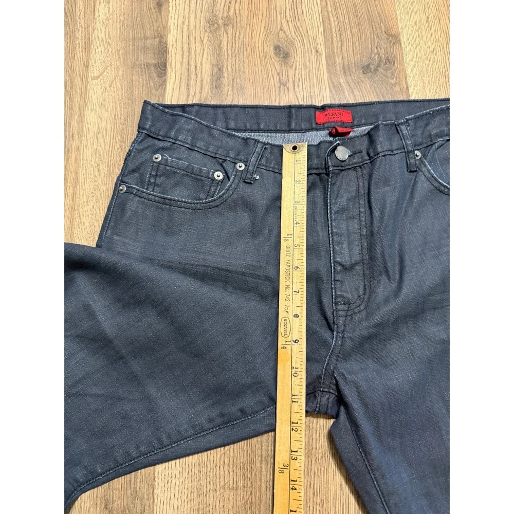 Alfani Jeans Mens 36x30 Black Adult Slim Straight Cotton Casual Excellent